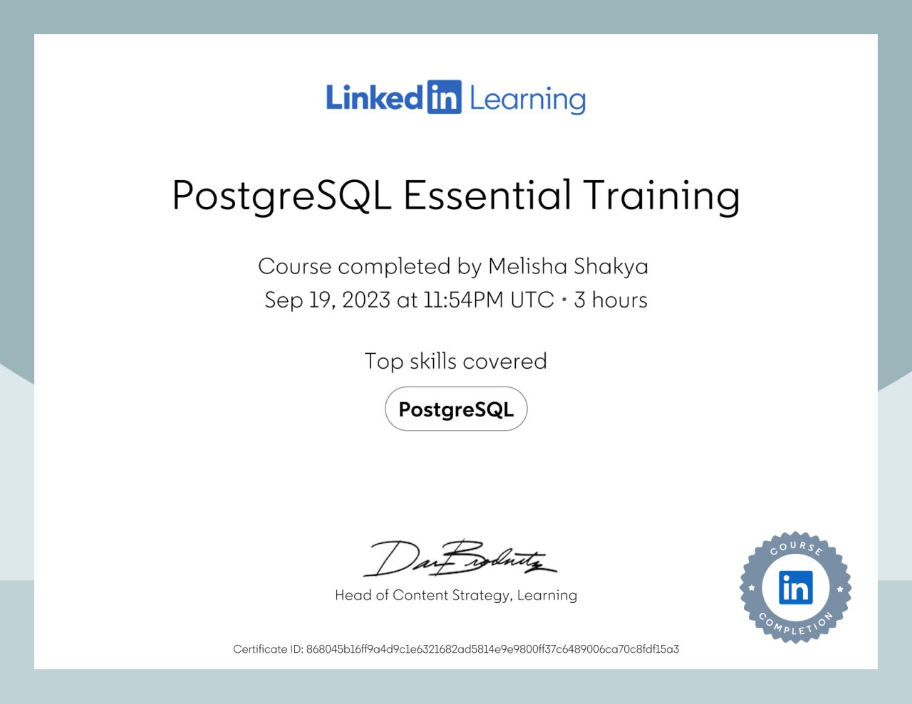 PostgreSQL Essential Training